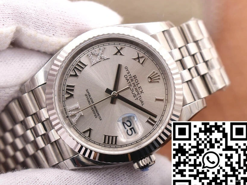 Factory Rolex EW Dial Datejust M126234-0029 Diamond Silver 1226